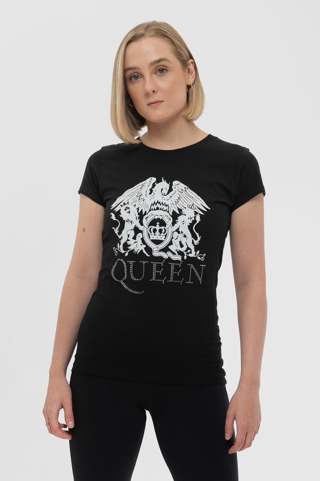 Queen Diamante Crest Skinny T Shirt product image 1