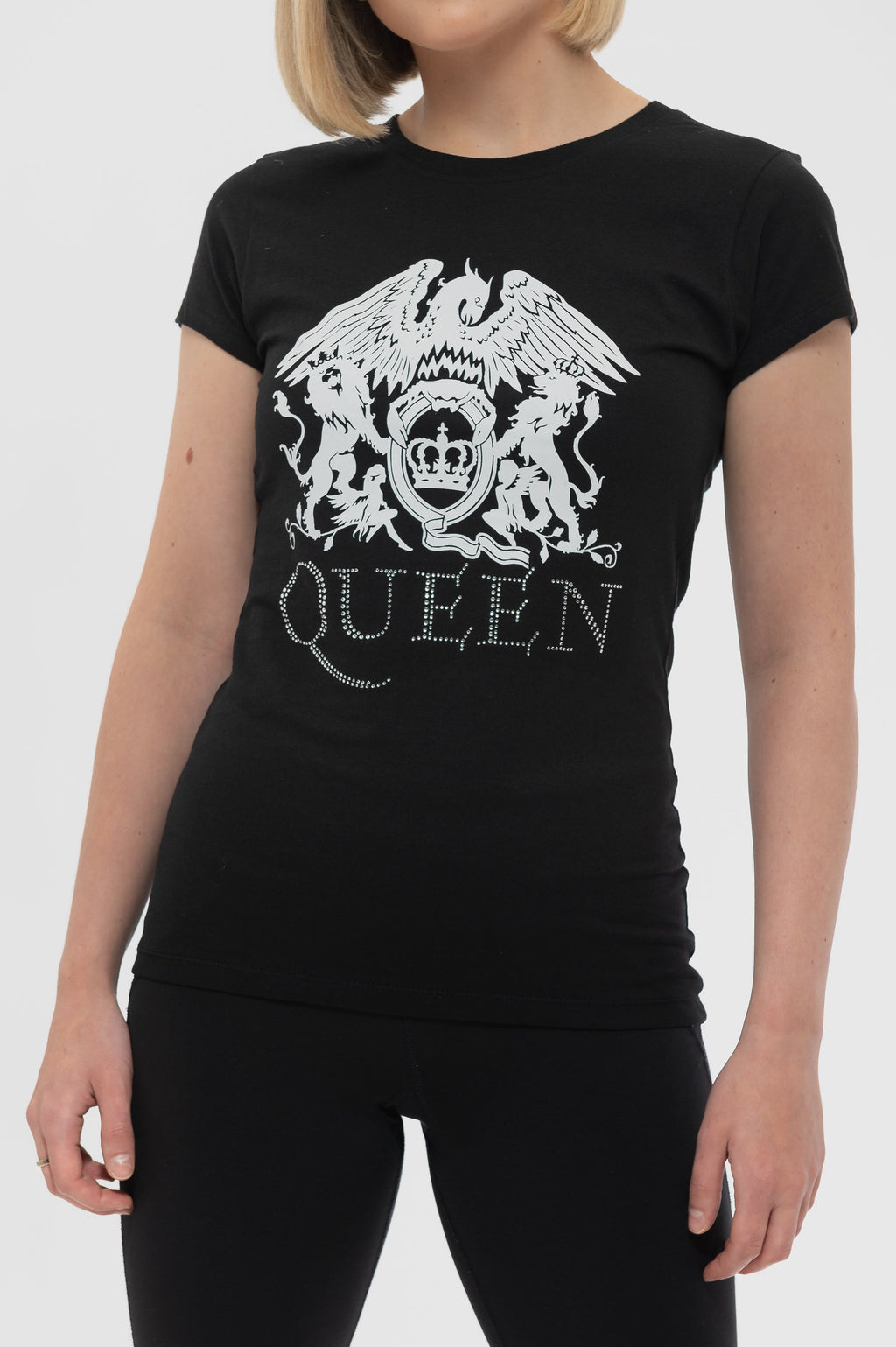 Queen Diamante Crest Skinny T Shirt product image 3