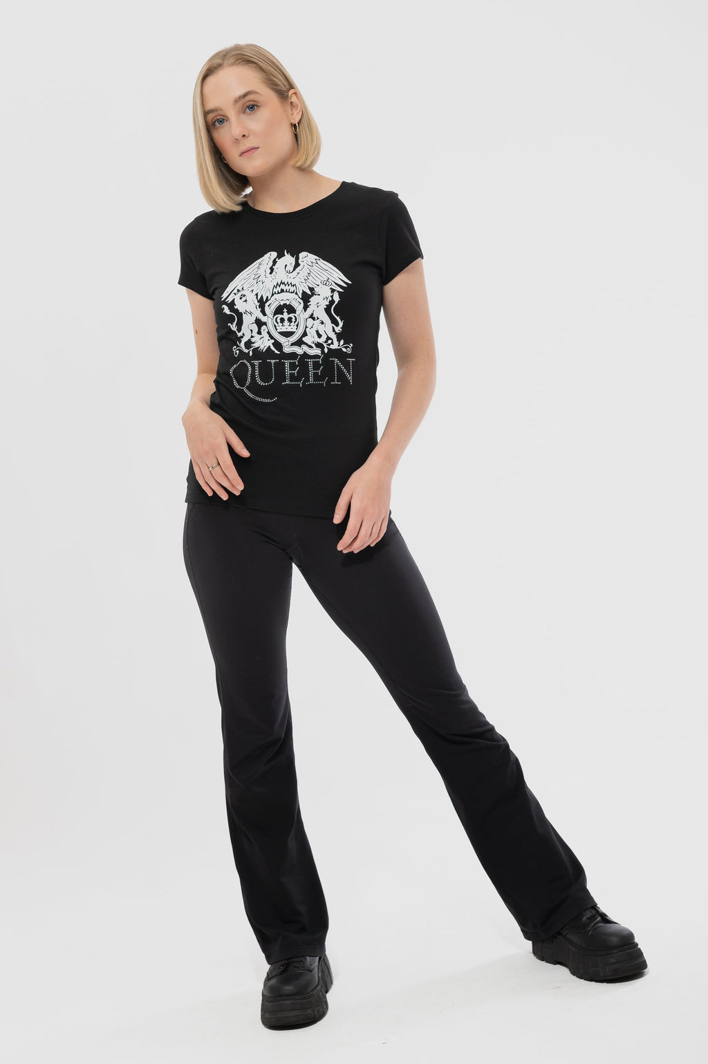 Queen Diamante Crest Skinny T Shirt product image 5