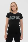 AC/DC Diamante Classic Band Logo Skinny Fit T Shirt product image 1