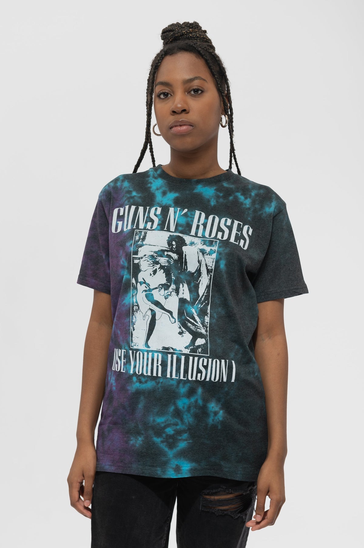 Guns N' Roses Use Your Illusion Monochrome Dip Dye Wash T product image 1