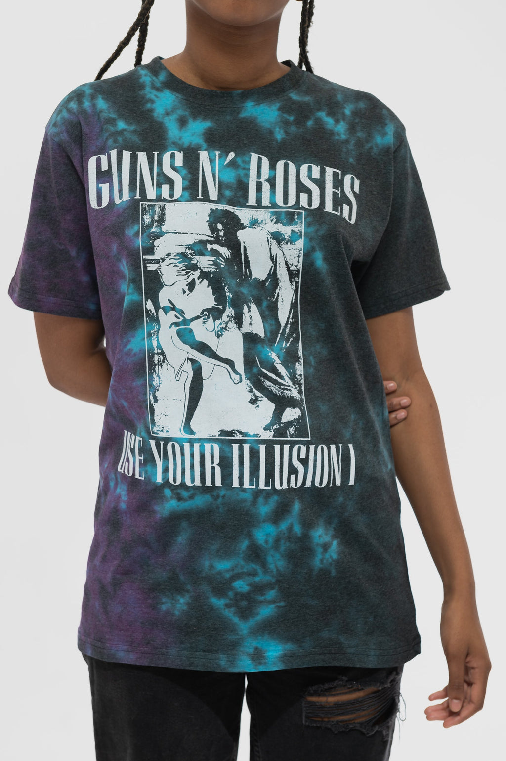 Guns N' Roses Use Your Illusion Monochrome Dip Dye Wash T product image 3