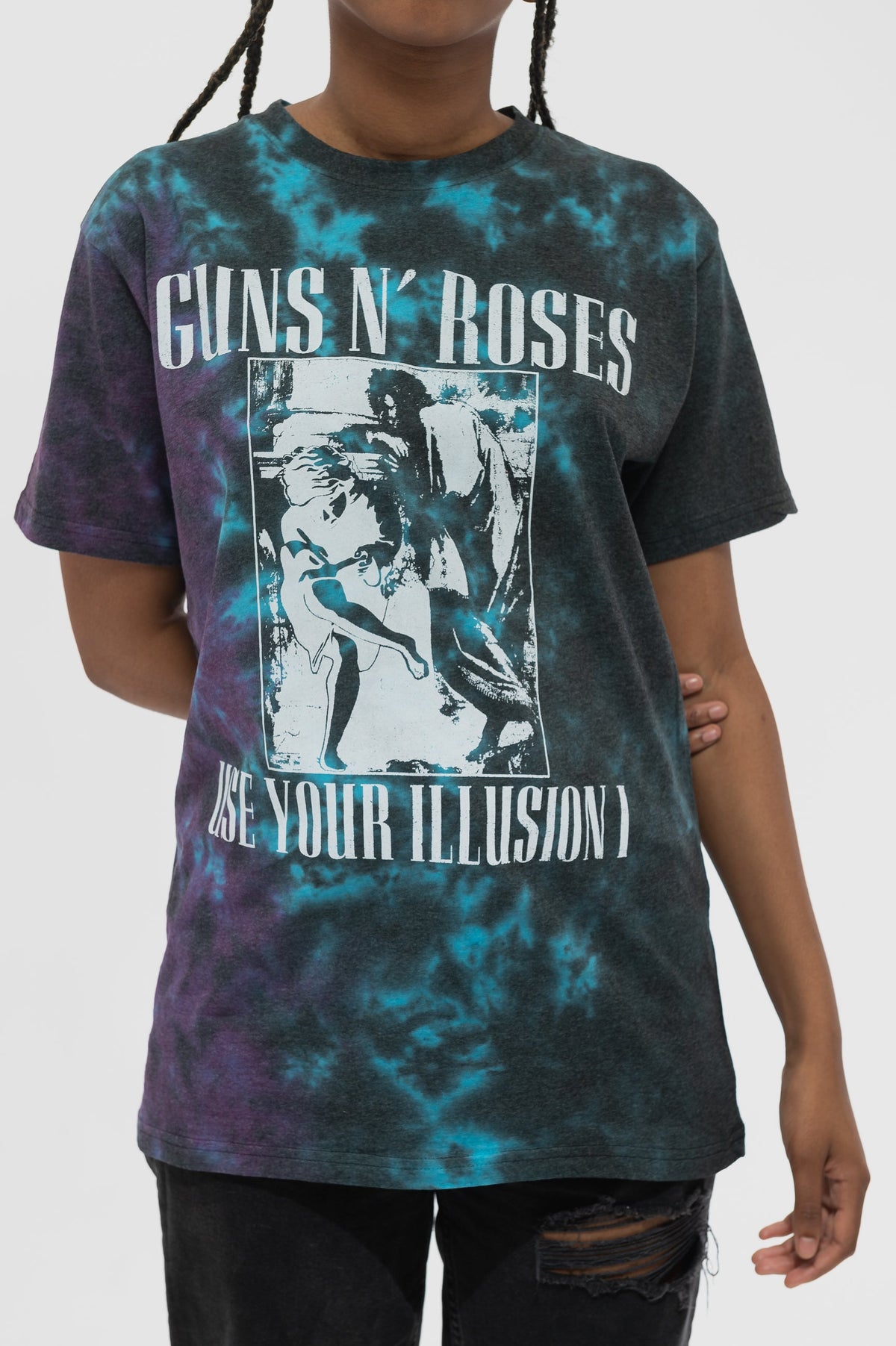 Guns N' Roses Use Your Illusion Monochrome Dip Dye Wash T product image 3