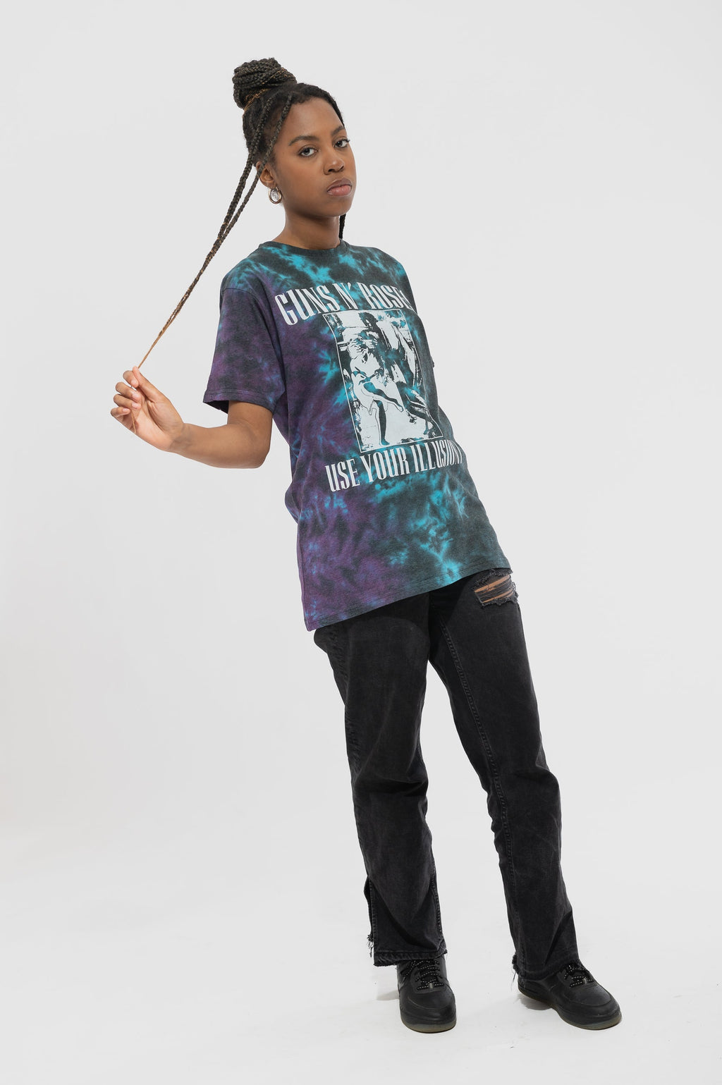 Guns N' Roses Use Your Illusion Monochrome Dip Dye Wash T product image 5