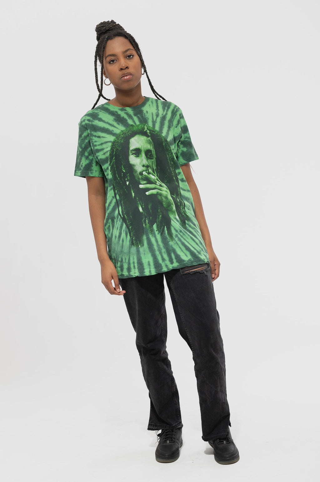 Bob Marley Smoke Portrait Tie Dye T Shirt product image 2