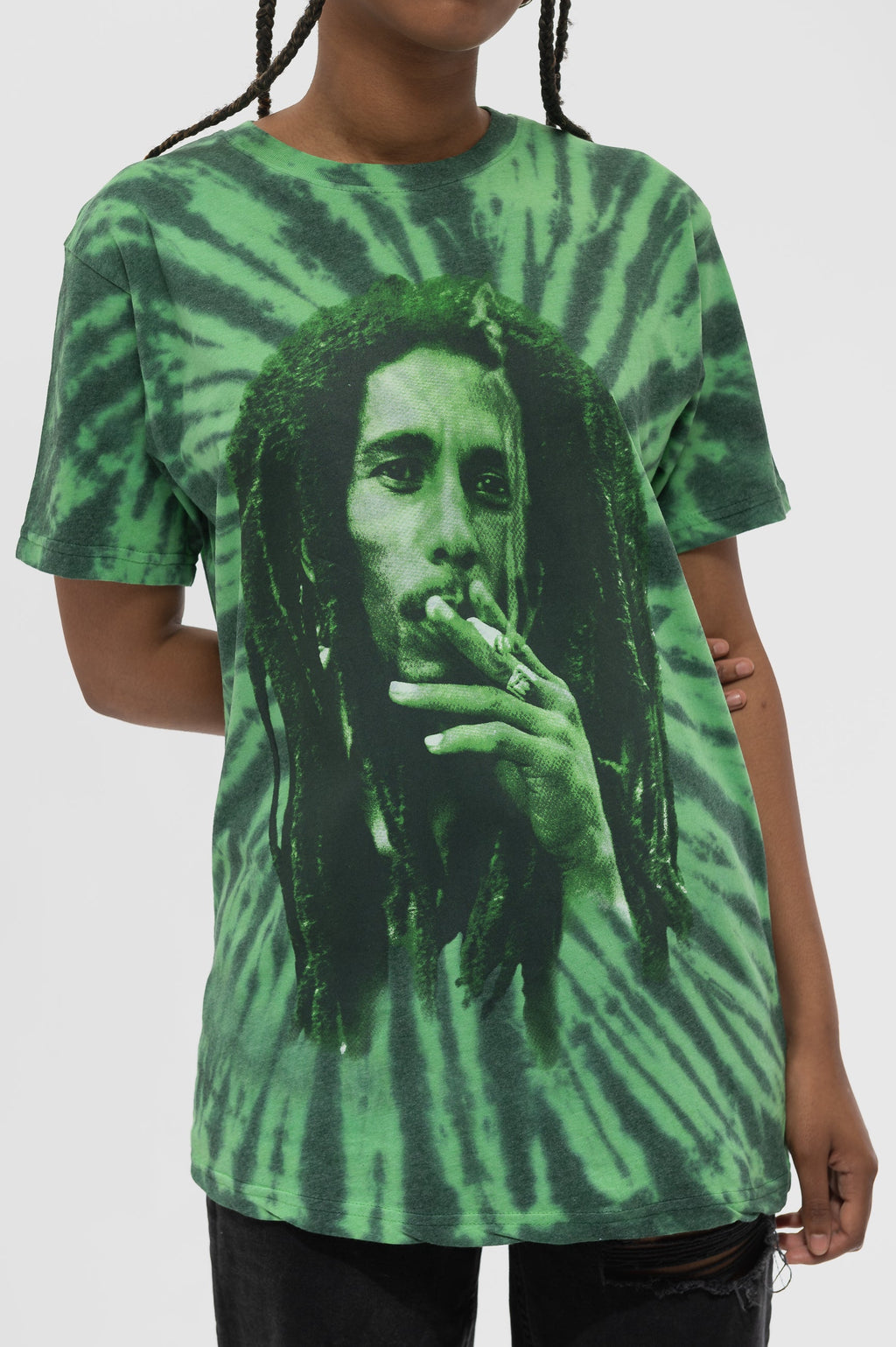 Bob Marley Smoke Portrait Tie Dye T Shirt product image 3