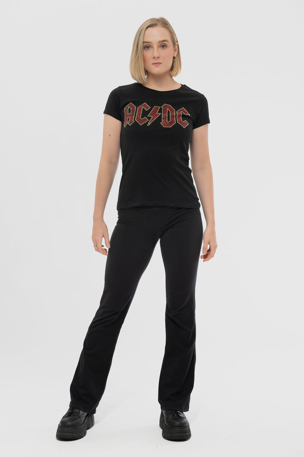 AC/DC Full Colour diamante Skinny Fit T Shirt product image 2