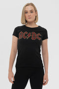 AC/DC Full Colour diamante Skinny Fit T Shirt product image 1