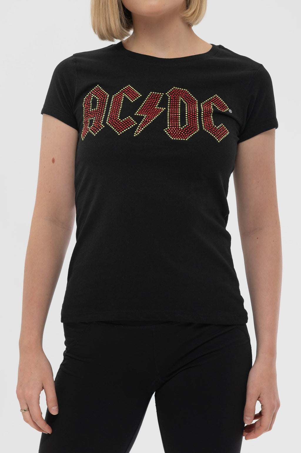 AC/DC Full Colour diamante Skinny Fit T Shirt product image 3