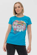 John Lennon Rainbows Love And Peace Skinny T Shirt product image 1
