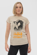 Janis Joplin Working The Mic Skinny T Shirt product image 1