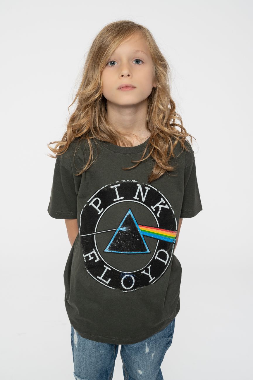 Pink Floyd Kids Circle Band Logo Charcoal Tee product image 1