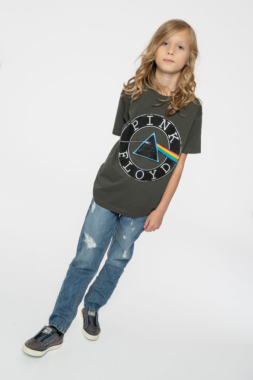Pink Floyd Kids Circle Band Logo Charcoal Tee product image 2