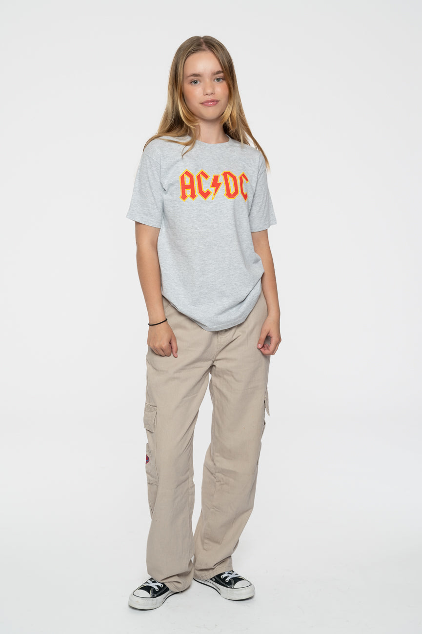 AC/DC Kids Classic Band Logo Heather T Shirt product image 2