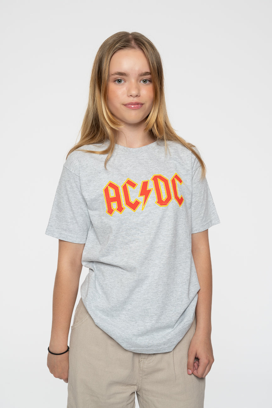 AC/DC Kids Classic Band Logo Heather T Shirt product image 1