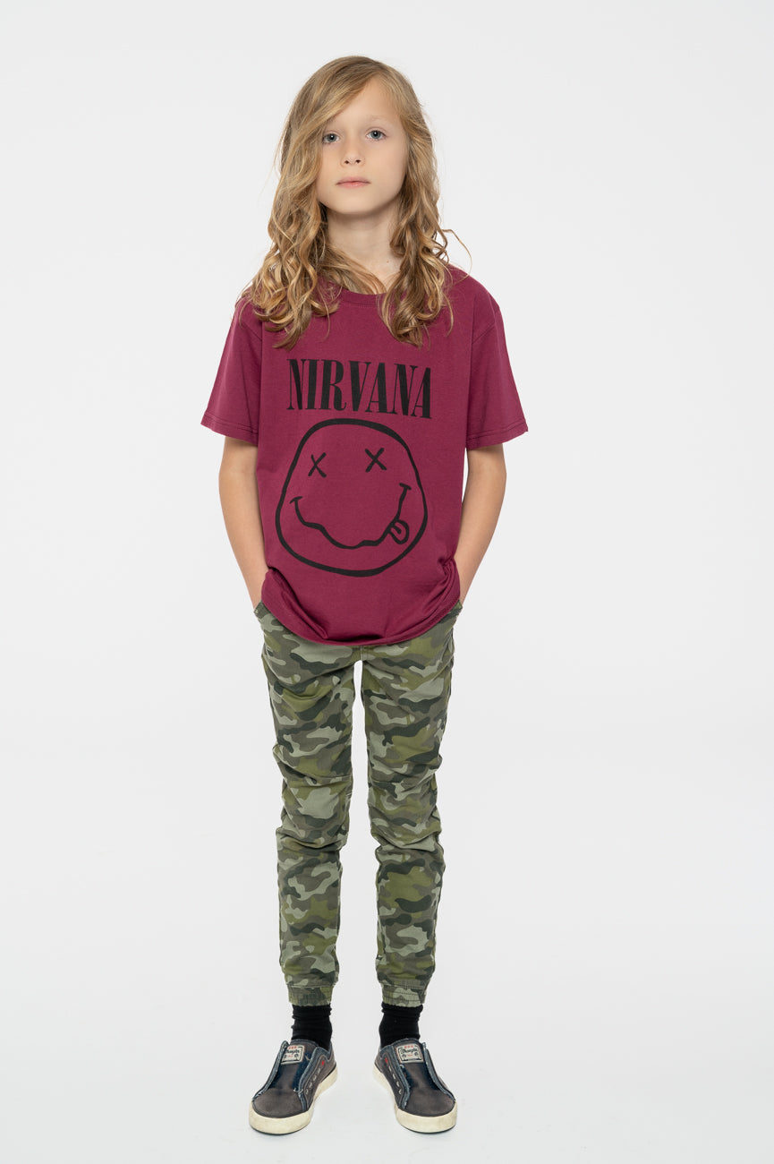 Nirvana Kids Grey Grunge Smile T Shirt product image 2