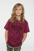 Nirvana Kids Grey Grunge Smile T Shirt product image 1