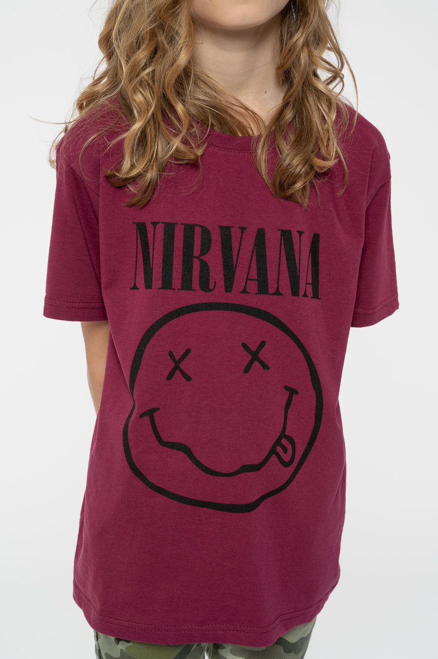 Nirvana Kids Grey Grunge Smile T Shirt product image 3