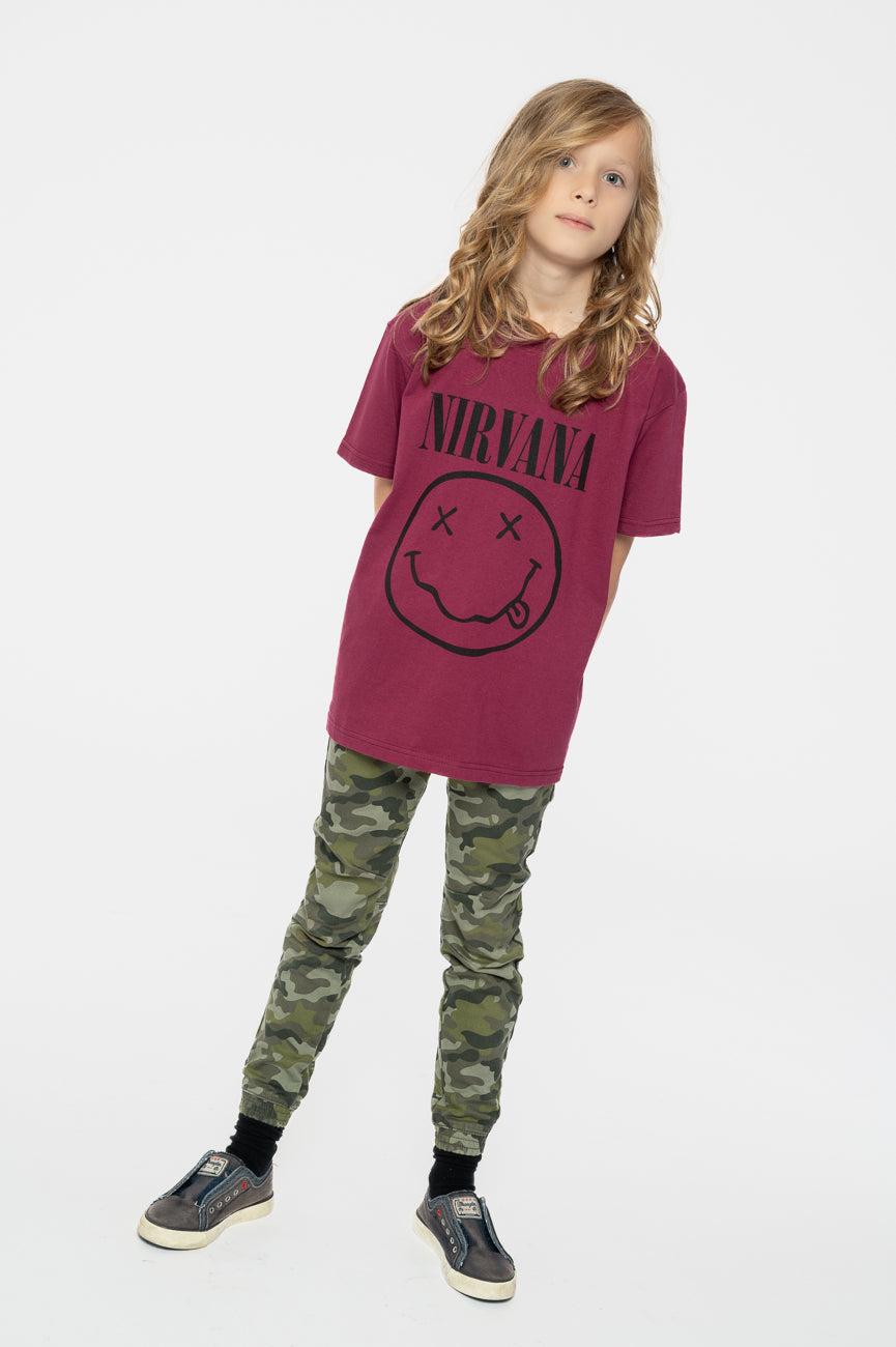 Nirvana Kids Grey Grunge Smile T Shirt product image 5