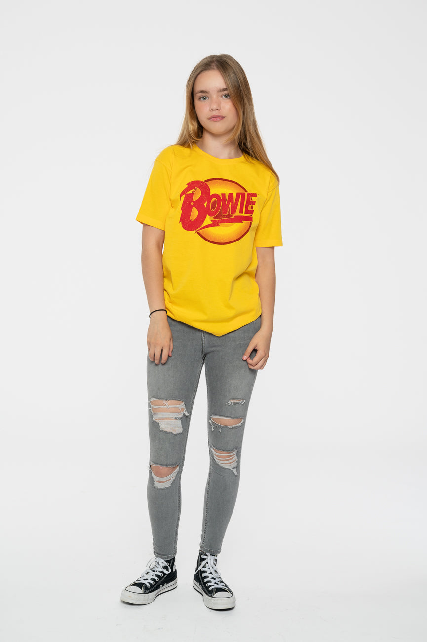 David Bowie Kids Diamond Dogs Yellow T Shirt product image 2