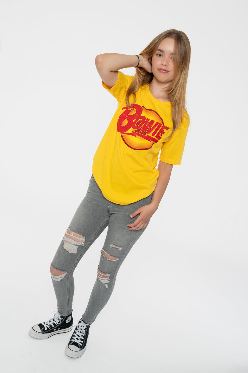 David Bowie Kids Diamond Dogs Yellow T Shirt product image 5