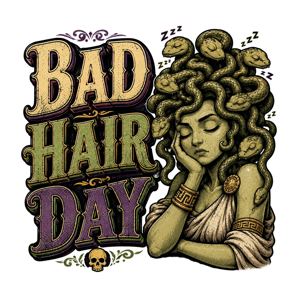 Medusa Bad Hair Day Greek Mythology Humor product image 3