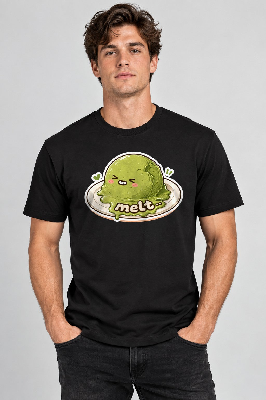 Melt - Cute Melting Matcha Ice Cream Summer Humor Graphic product image 2