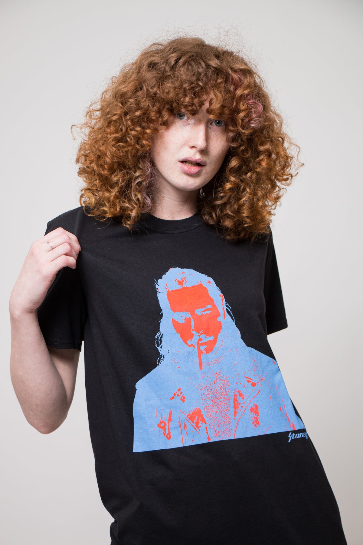 Post Malone Red and Blue Photo T Shirt product image 1