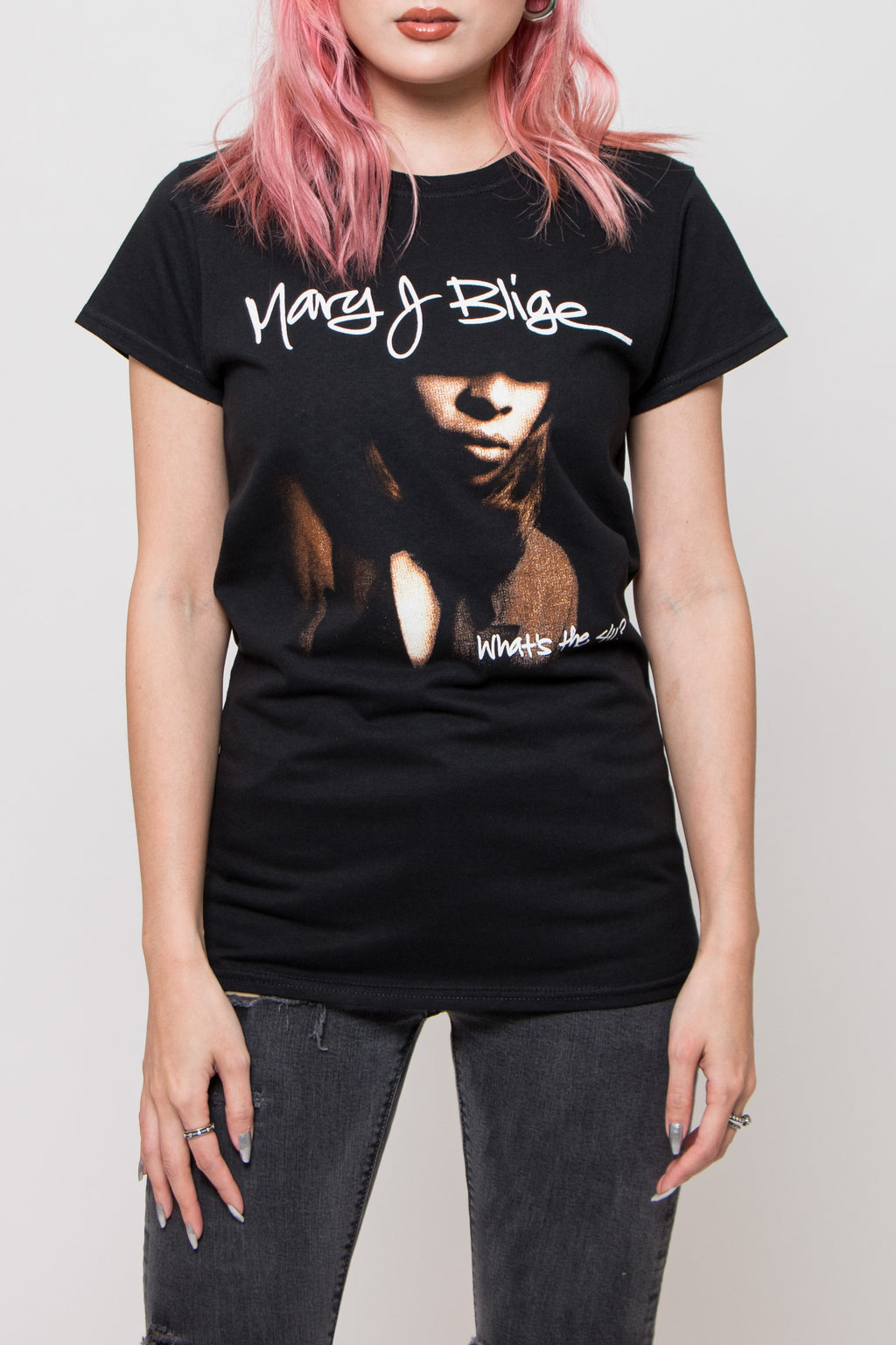 Mary J Blige What the Cover Skinny T Shirt product image 2