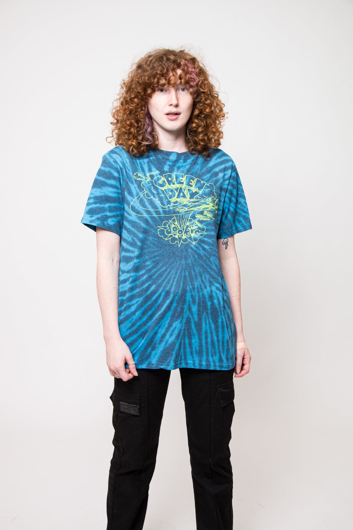 Green Day Dookie Line Art Tie Dye T Shirt product image 1