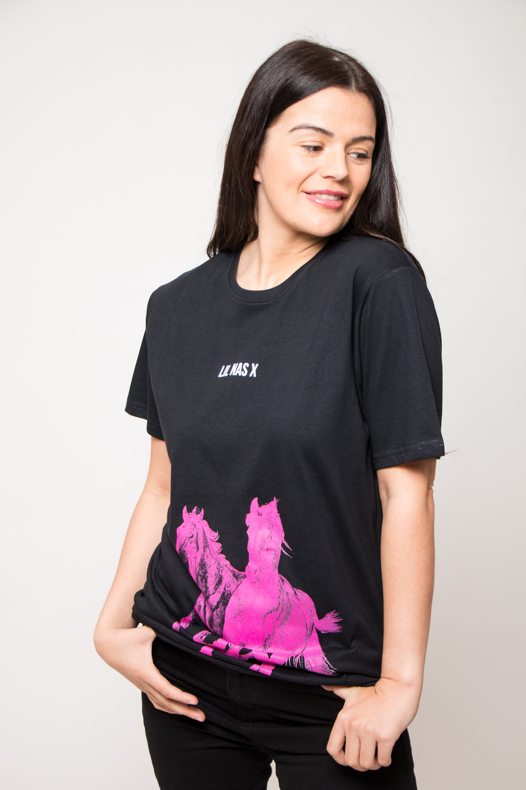 Lil Nas X Pink Horses T Shirt product image 4