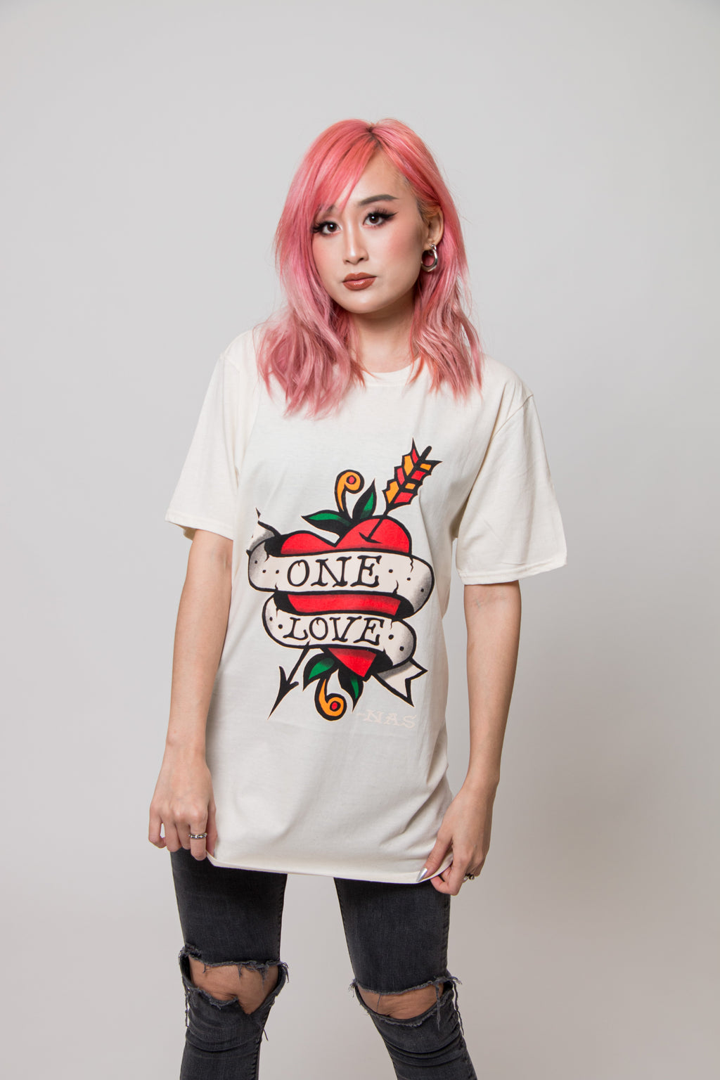 Nas One Love Tattoo T Shirt product image 1