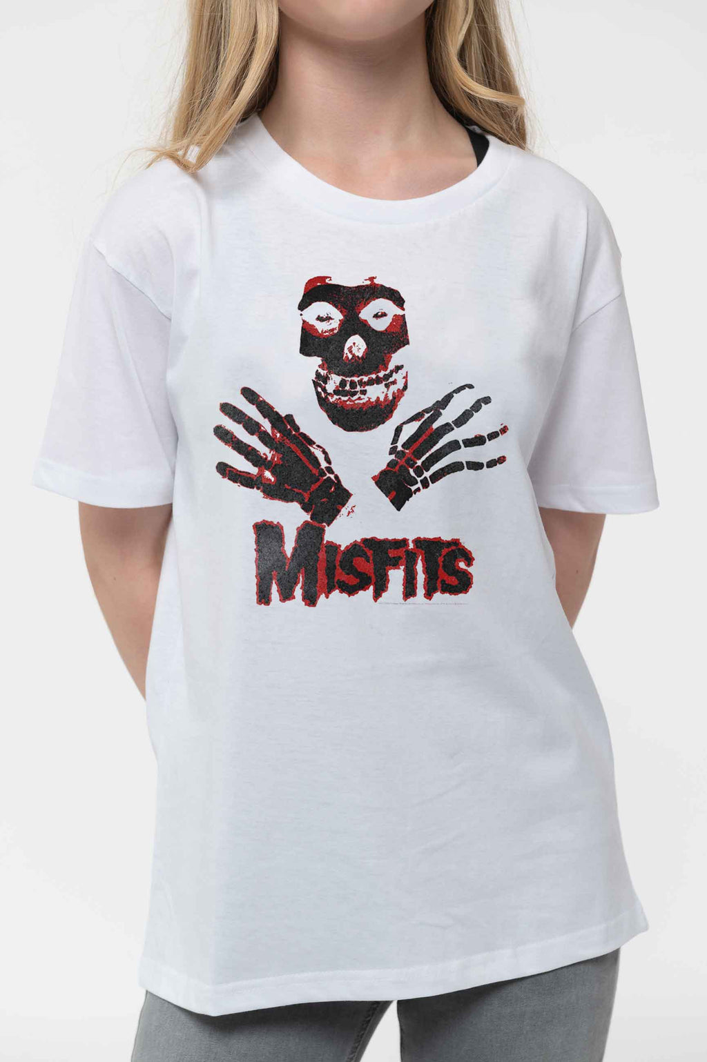 Misfits Kids Hands Band Logo White T Shirt product image 3