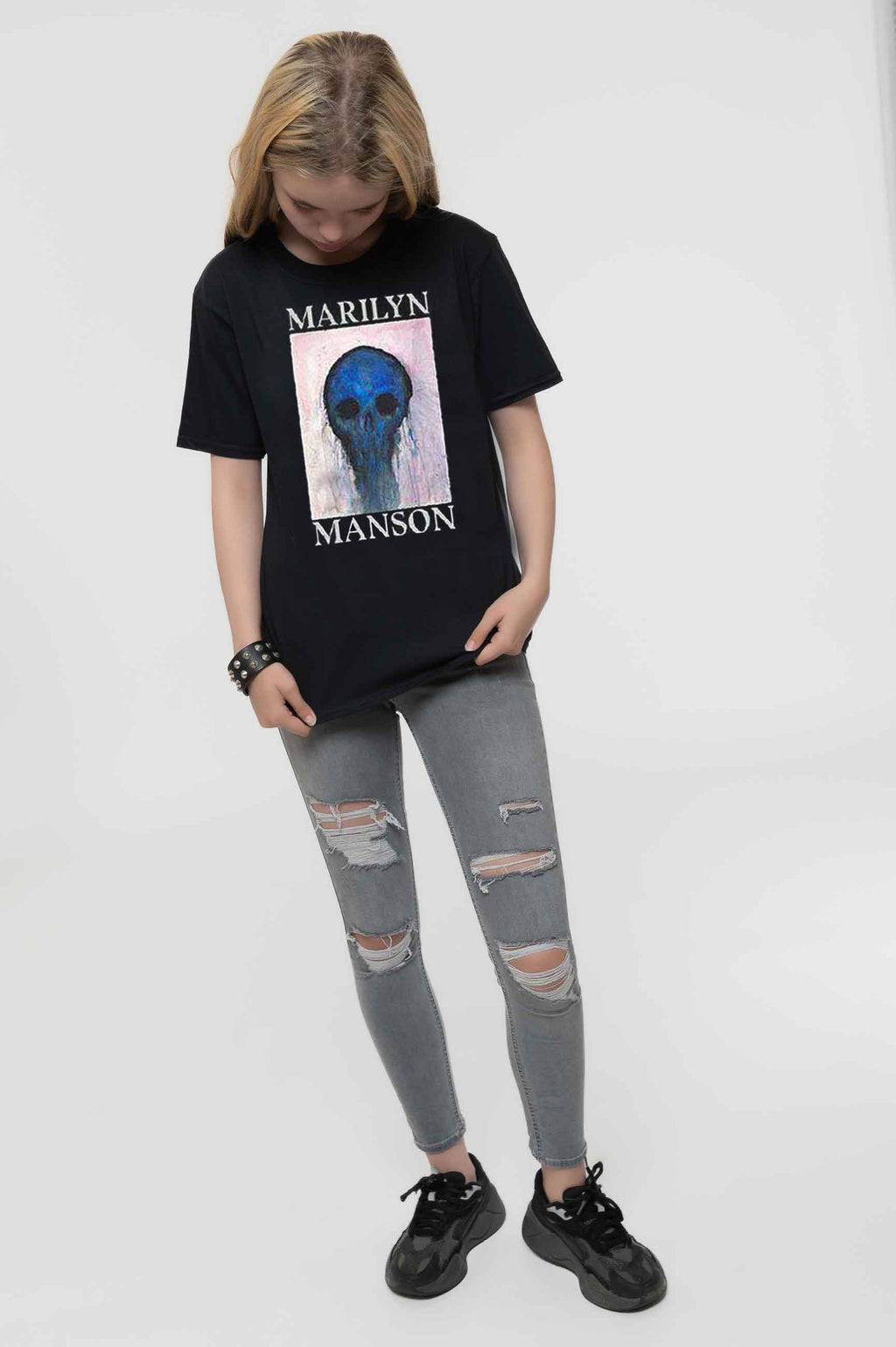 Marilyn Manson Kids Halloween Painted Hollywood T Shirt product image 5