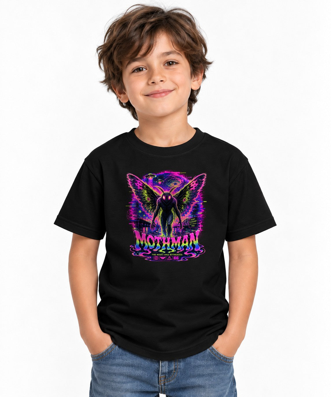 Mothman Cryptid Neon Psychedelic Point Pleasant West product image 2