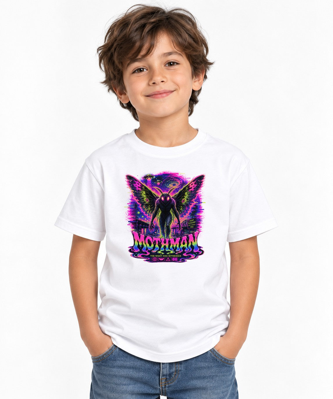 Mothman Cryptid Neon Psychedelic Point Pleasant West product image 1
