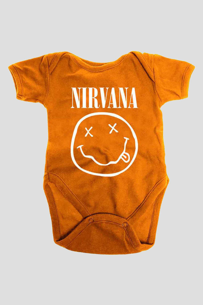 Nirvana White Grunge Smile Baby Grow