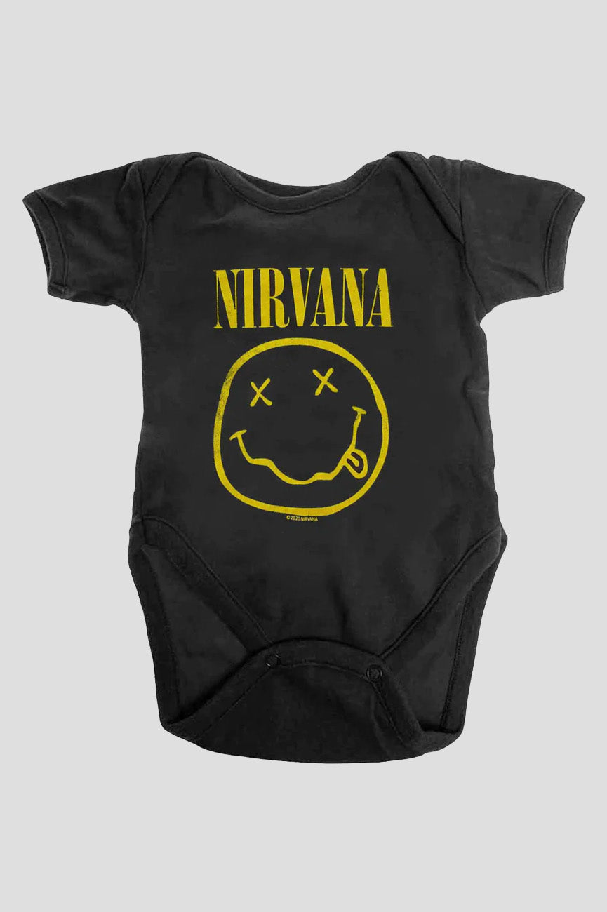 Nirvana Yellow Grunge Smile Baby Grow