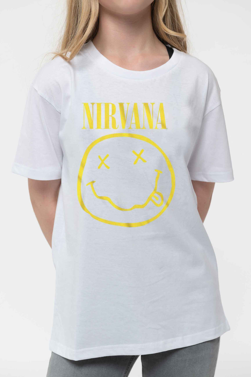 Nirvana Kids Yellow Grunge Smile T Shirt product image 3