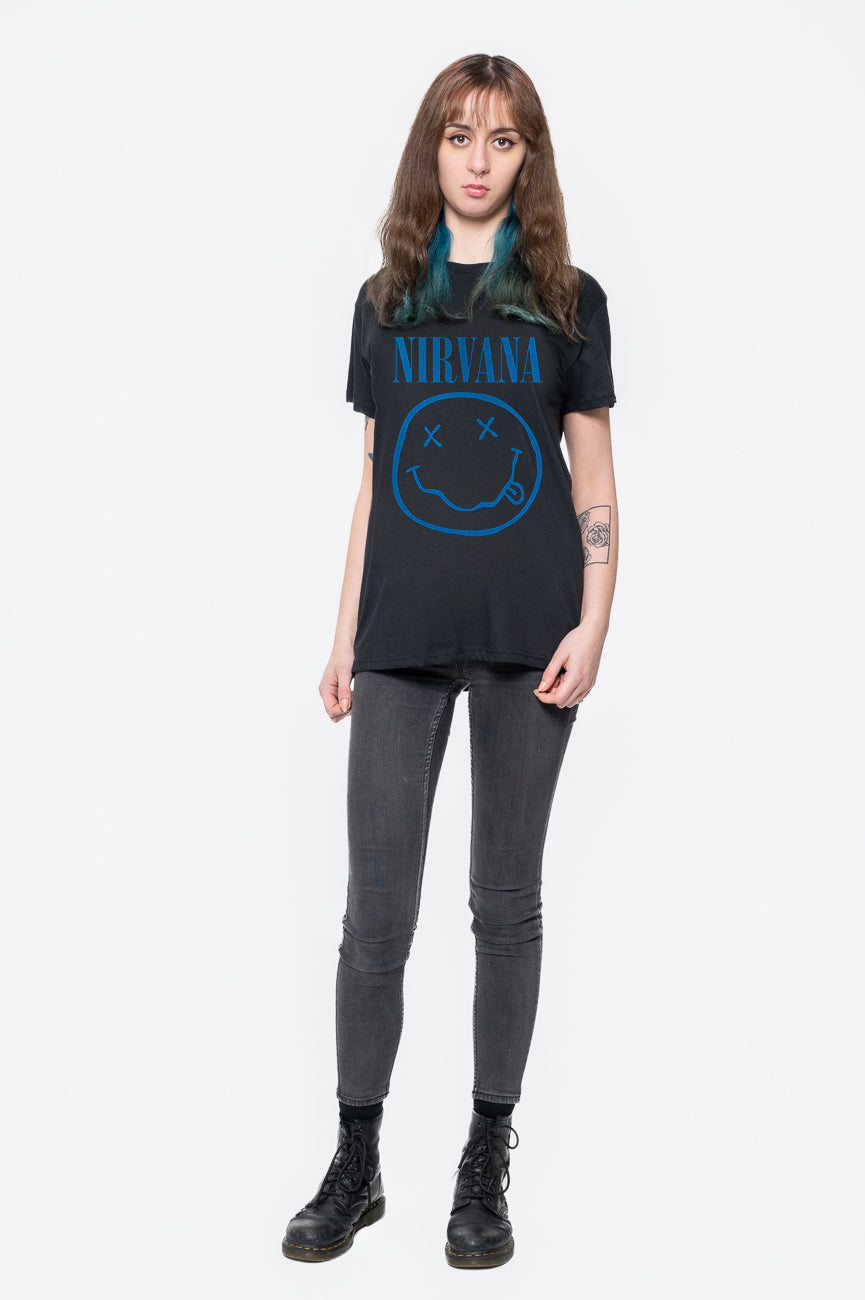 Nirvana Blue Grunge Smile T Shirt product image 2