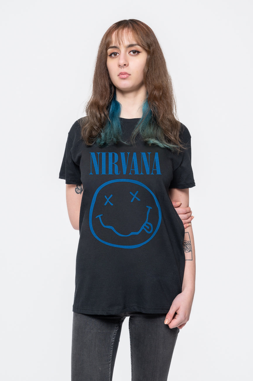 Nirvana Blue Grunge Smile T Shirt product image 1