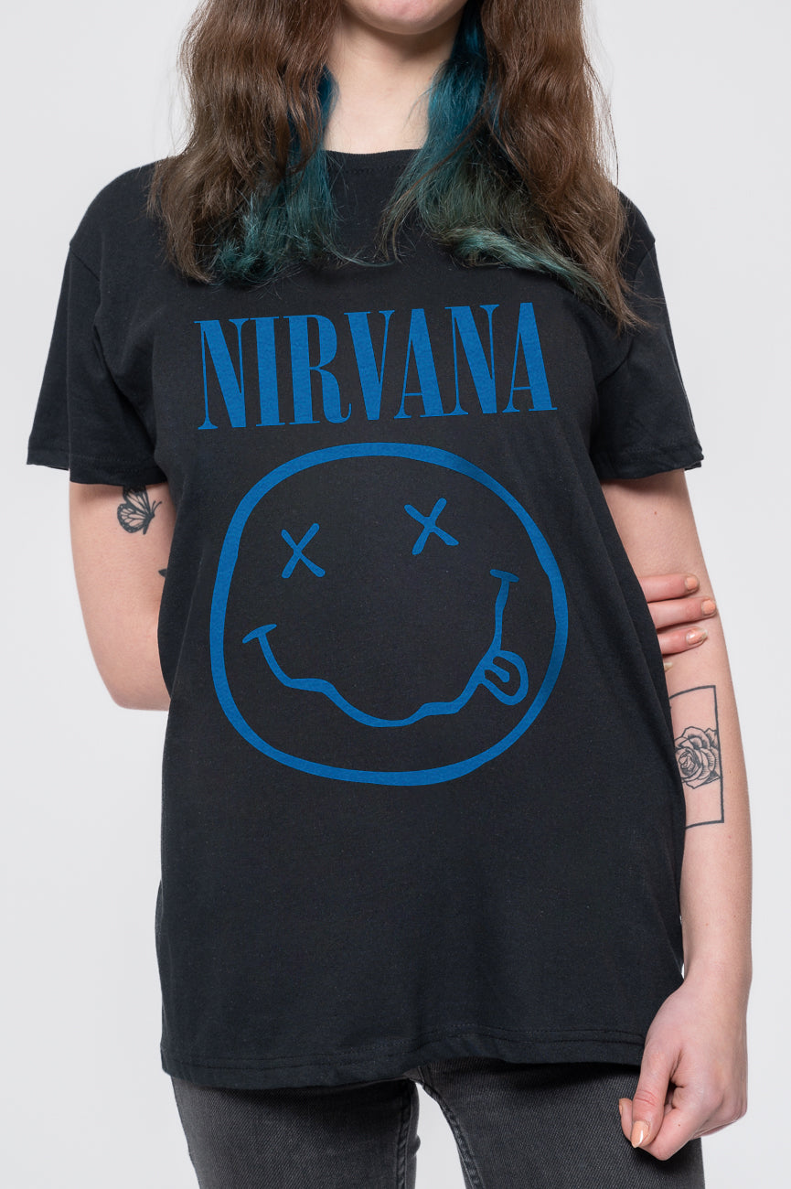Nirvana Blue Grunge Smile T Shirt product image 3