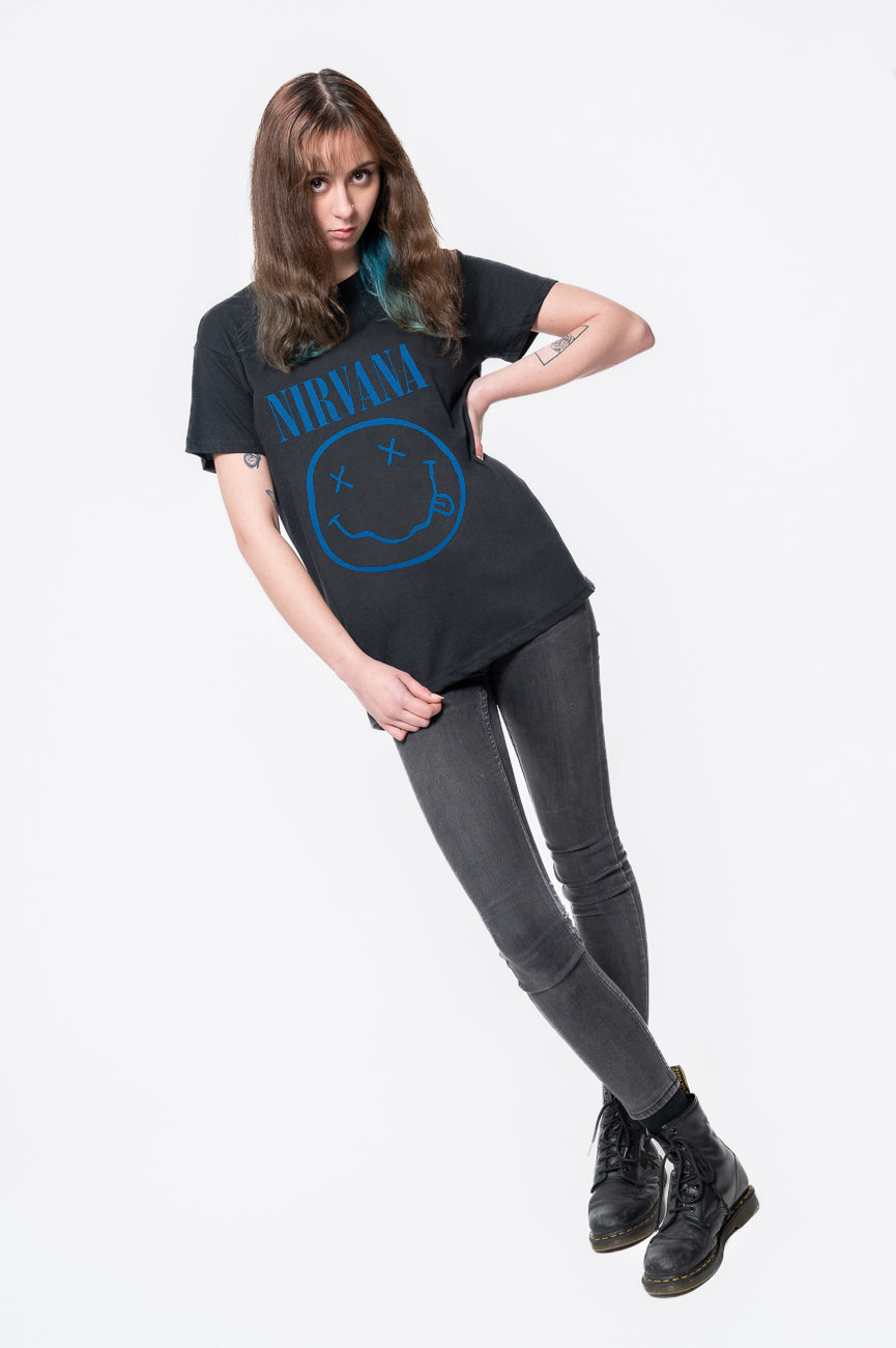 Nirvana Blue Grunge Smile T Shirt product image 5