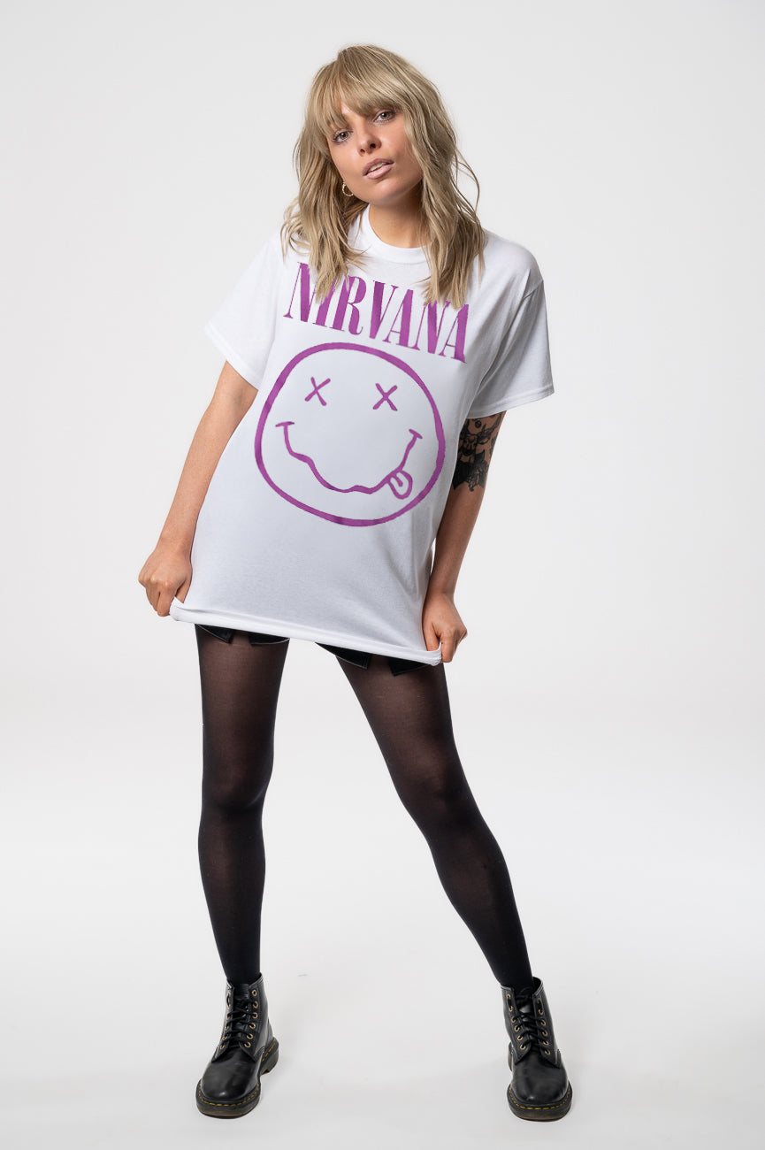 Nirvana Purple Grunge Smile T Shirt product image 5