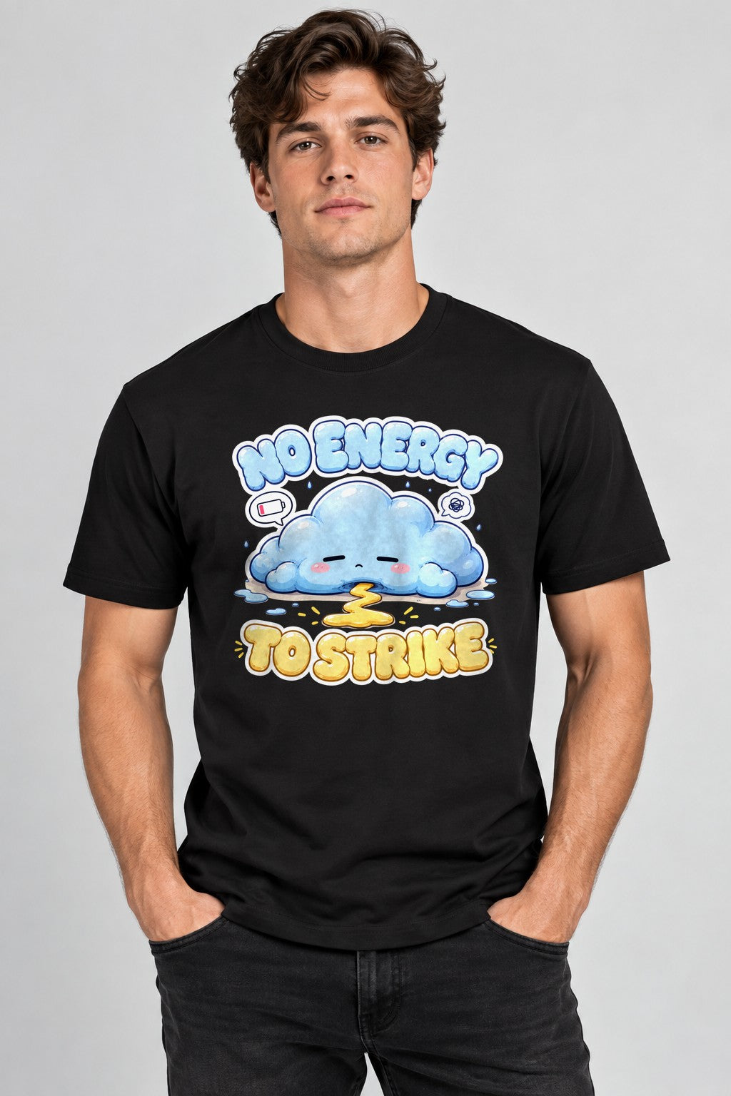 No Energy To Strike - Cute Exhausted Rain Cloud Tired product image 2