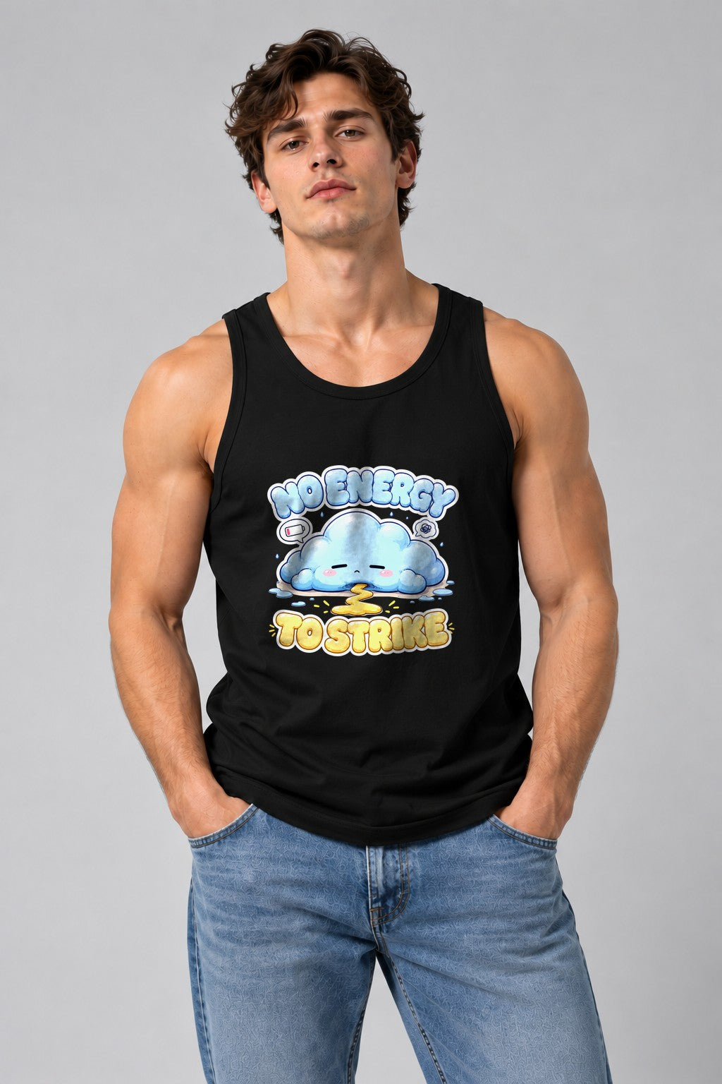 No Energy To Strike - Cute Exhausted Rain Cloud Tired product image 2