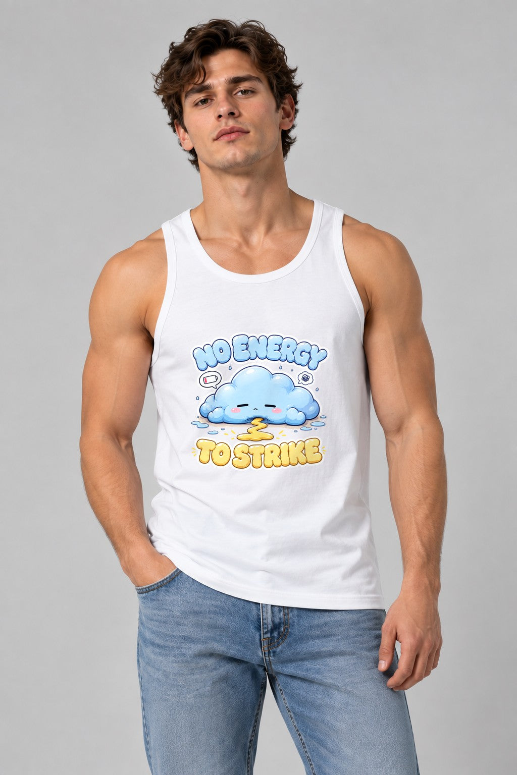 No Energy To Strike - Cute Exhausted Rain Cloud Tired product image 1