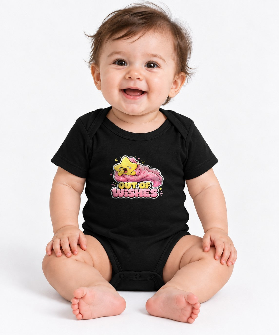 Out Of Wishes - Cute Yawning Shooting Star Tired Graphic product image 2