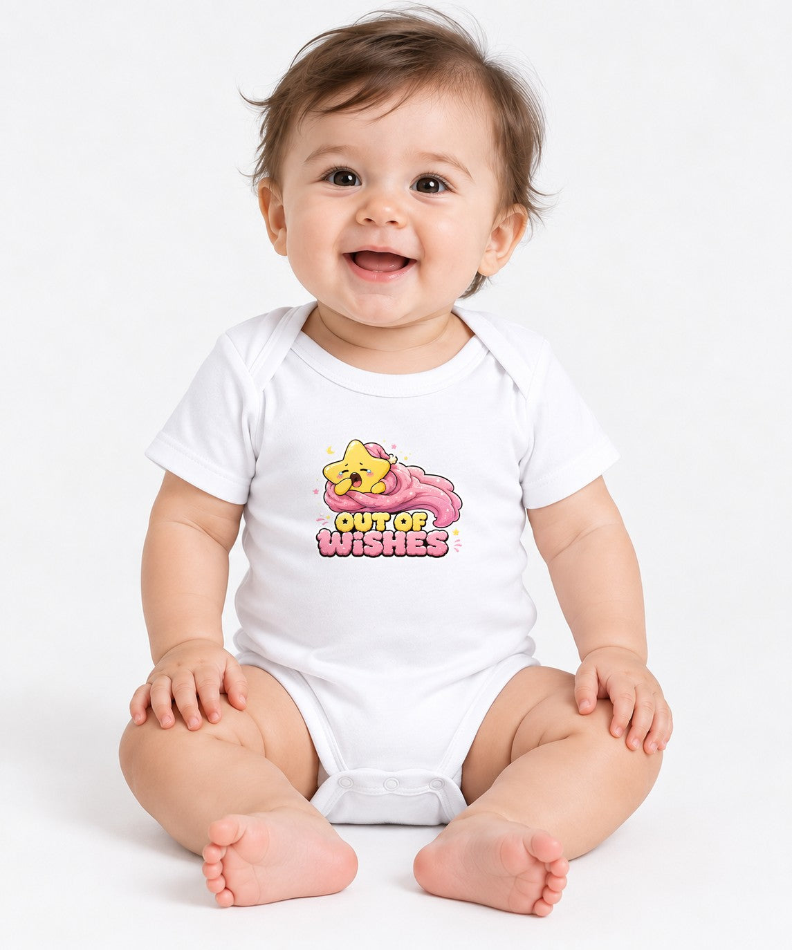 Out Of Wishes - Cute Yawning Shooting Star Tired Graphic product image 1