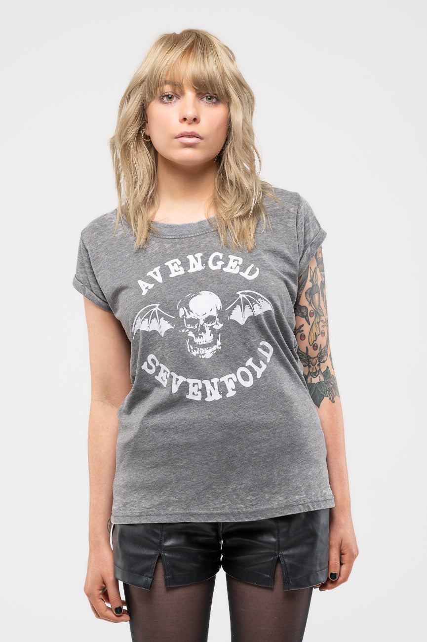 Avenged Sevenfold Deathbat Burnout T Shirt product image 1